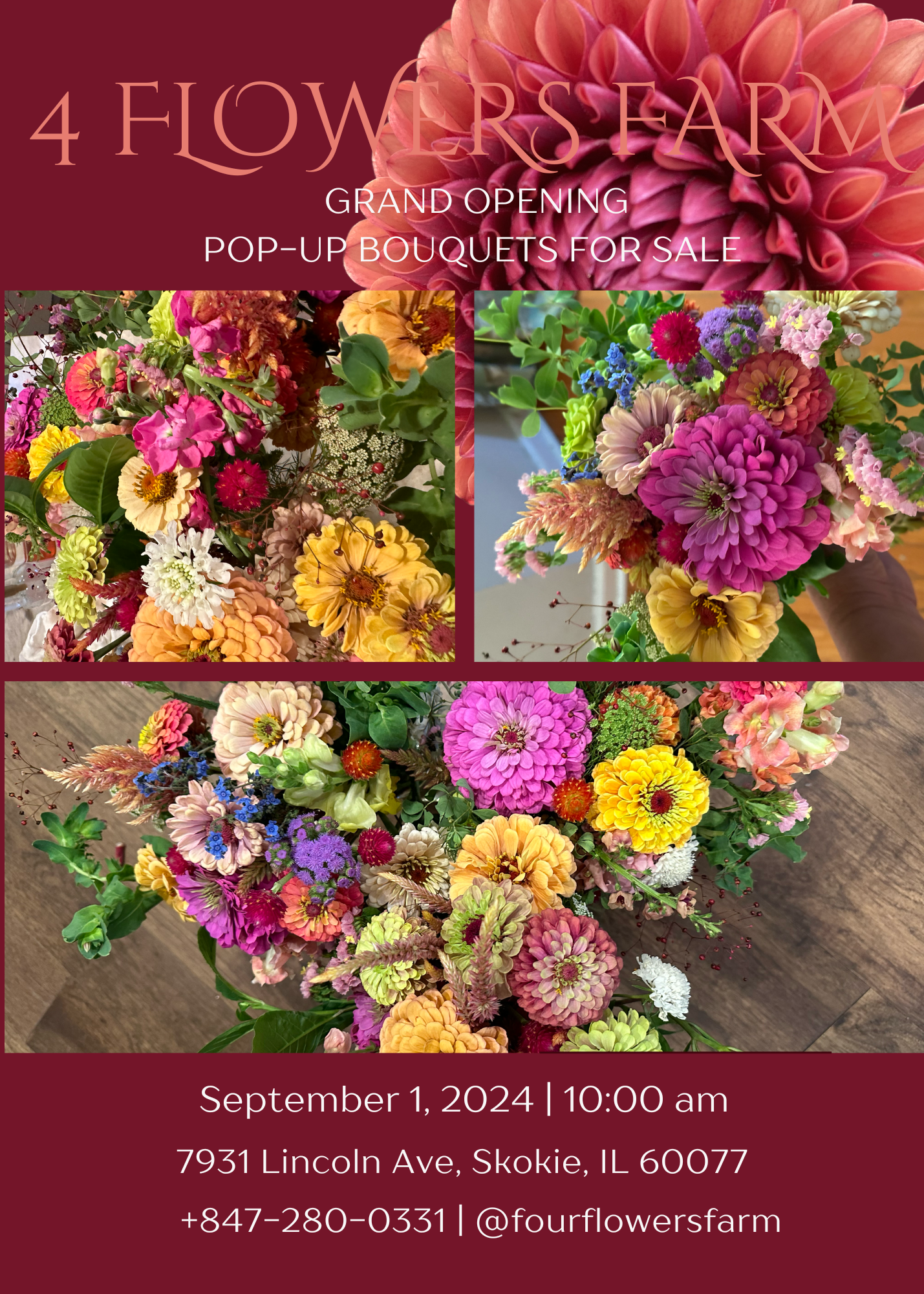 4 Flowers Farm Pop Up Event